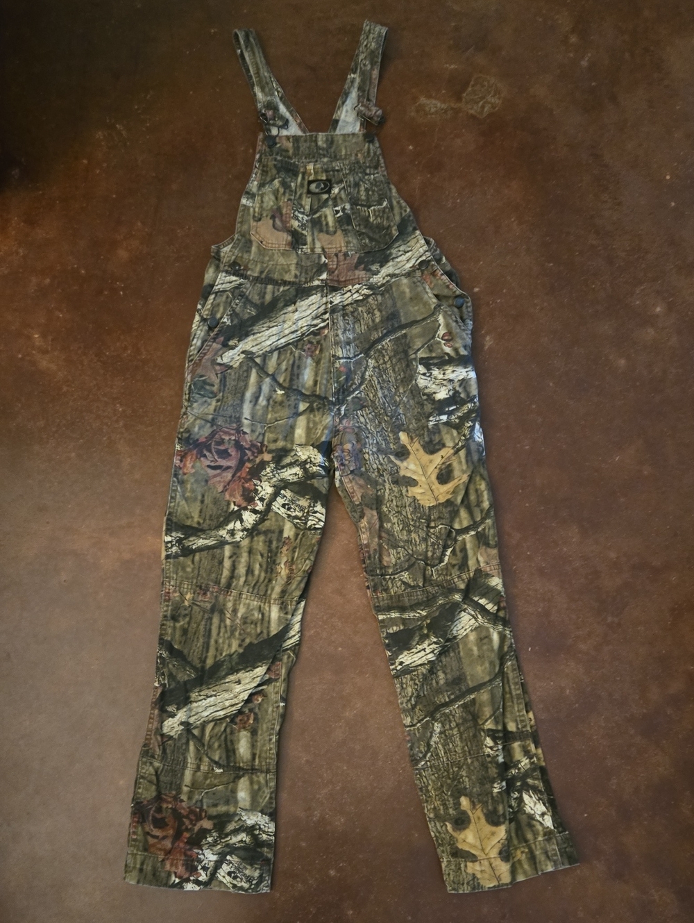 Walls Kids Camo Utility Overalls in Green and Brown